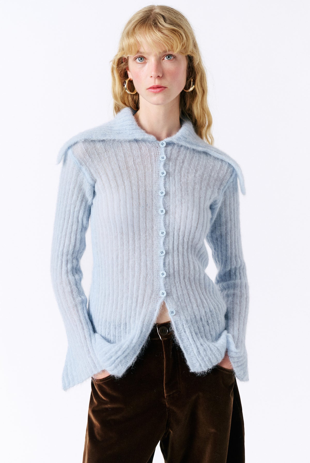 Mabel Cardigan - Light Blue — view 2