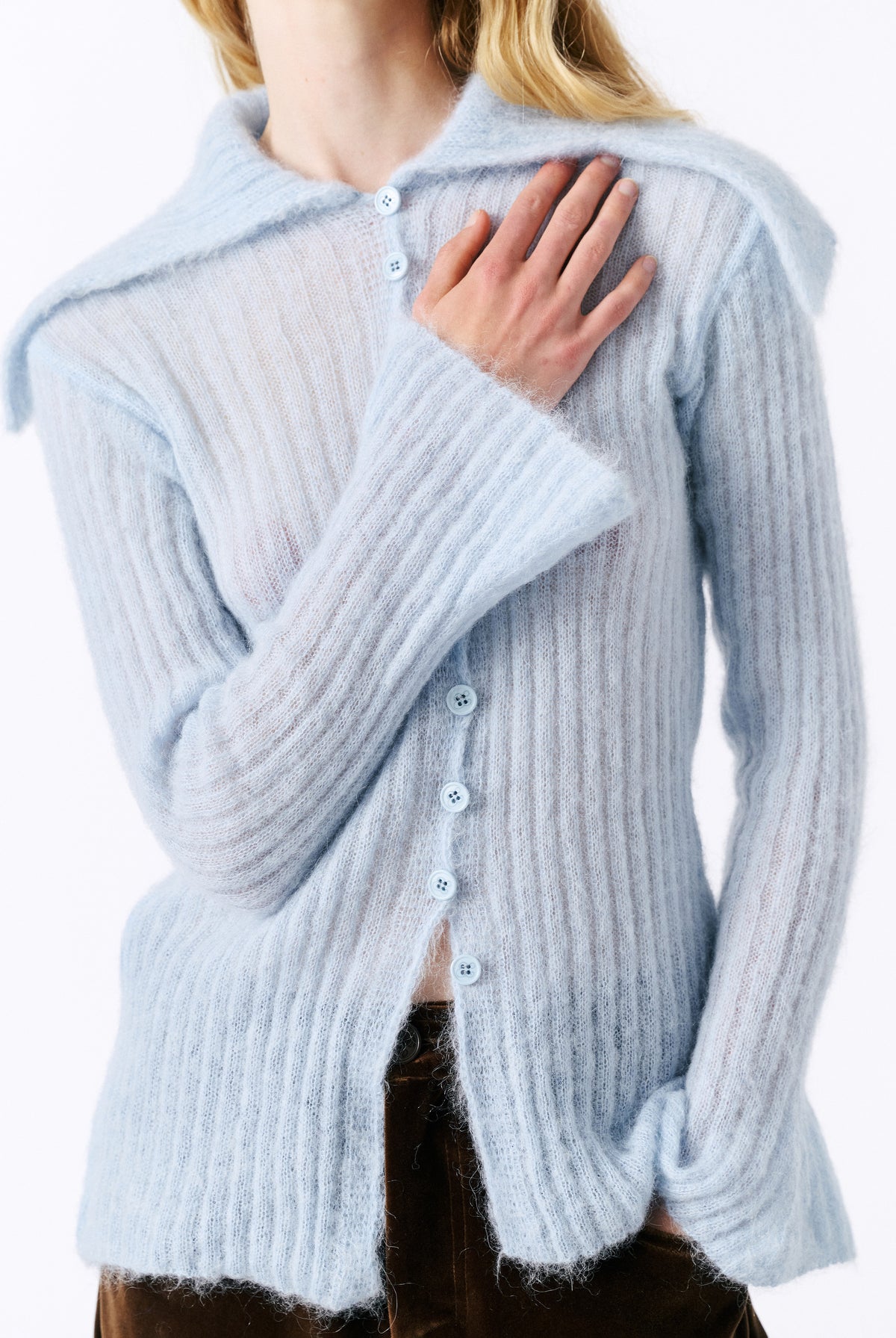 Mabel Cardigan - Light Blue — view 3