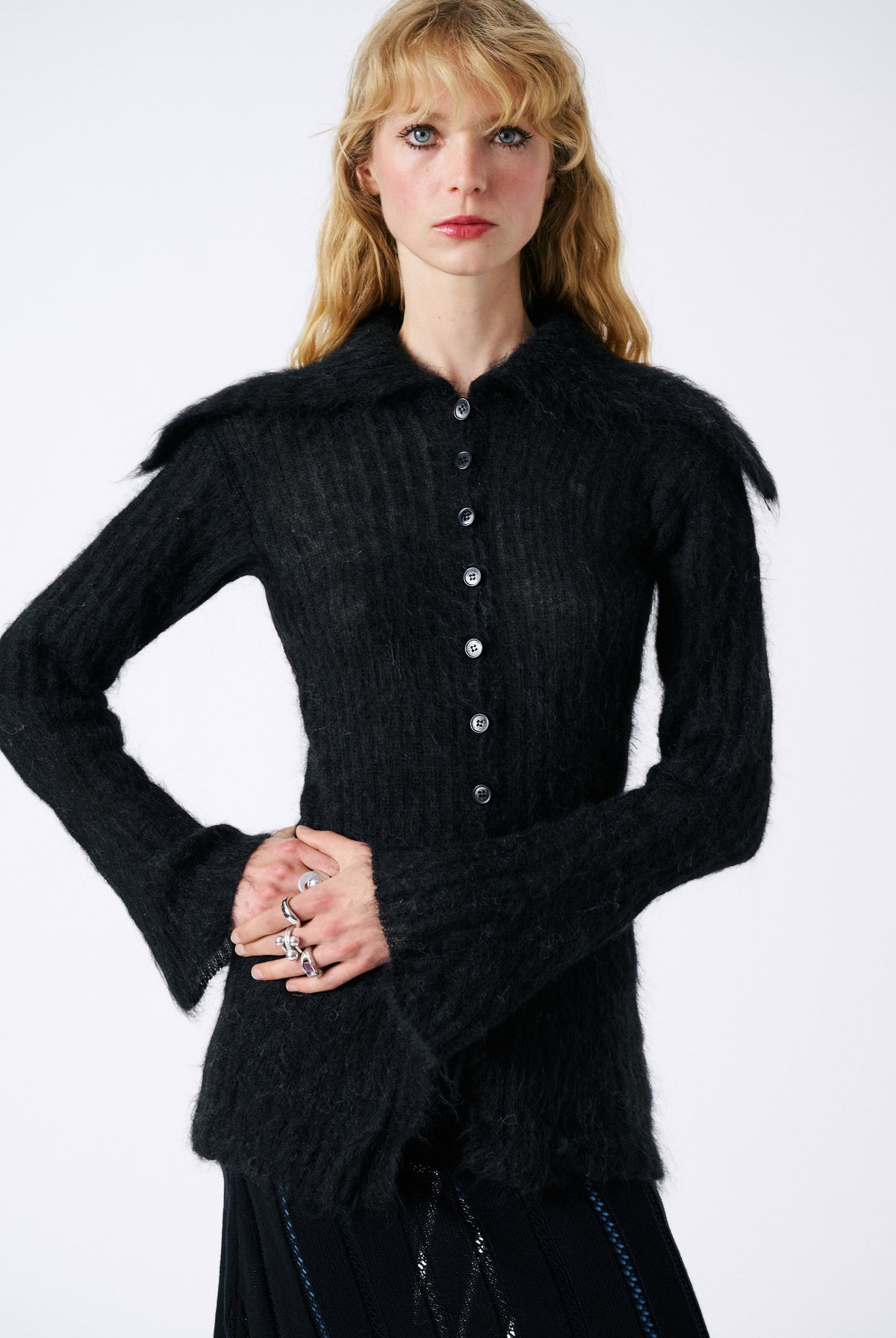 Mabel Cardigan - Black Onyx — view 2