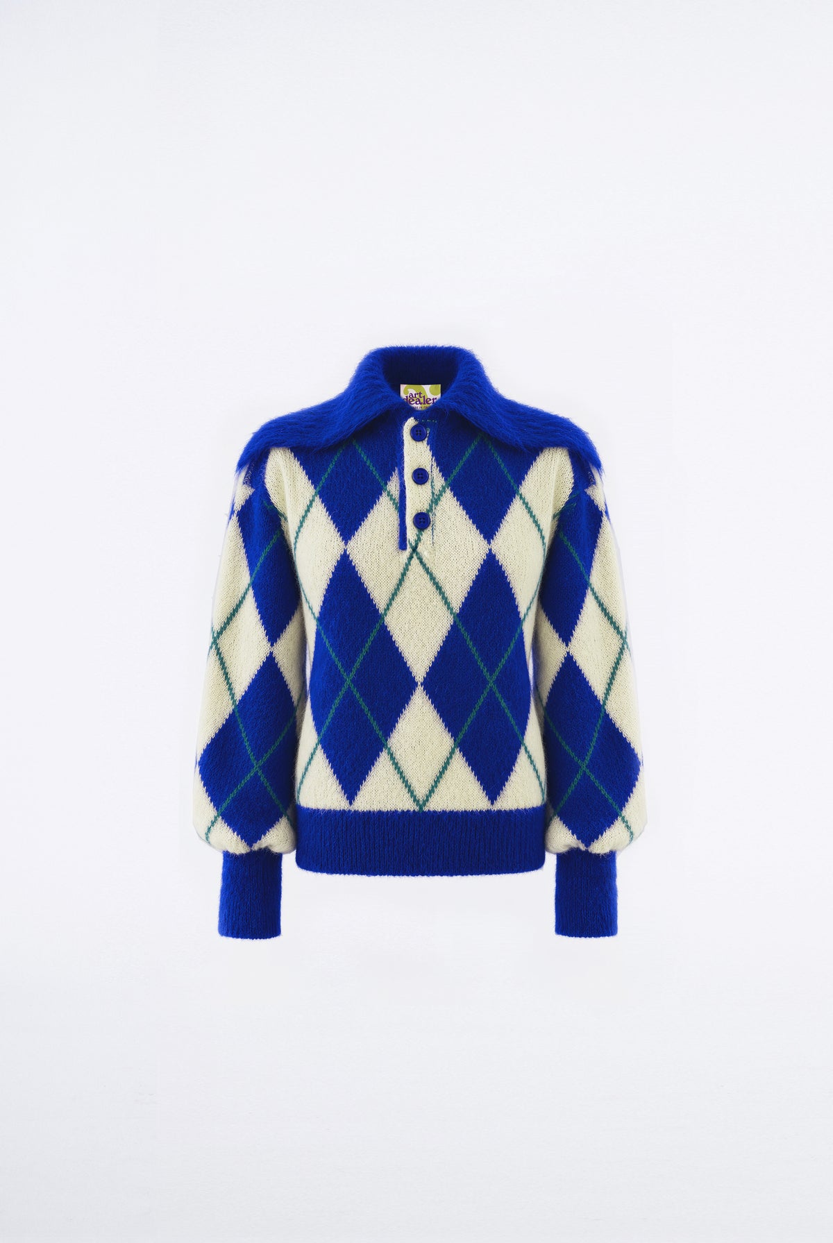 Zoe Sweater - Blue & Yellow — still life