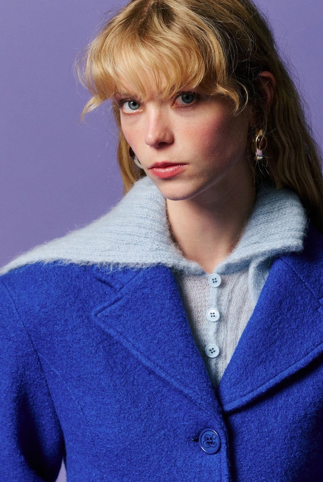 Mabel Cardigan - Light Blue — close-up