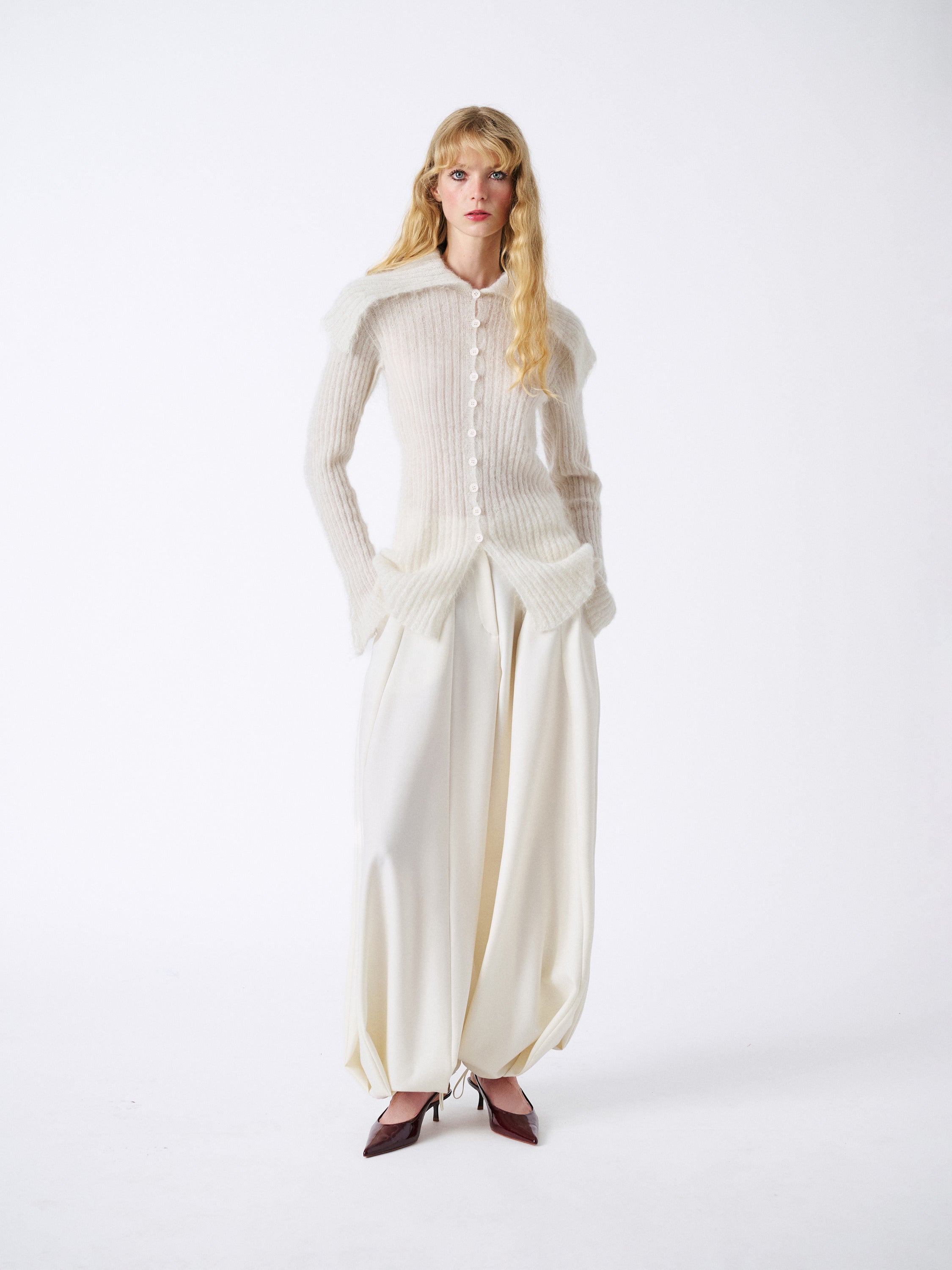 Mabel Cardigan - Off White — view 1