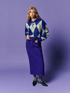 Zoe Sweater - Blue & Yellow — view 5