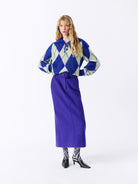 Zoe Sweater - Blue & Yellow — view 1