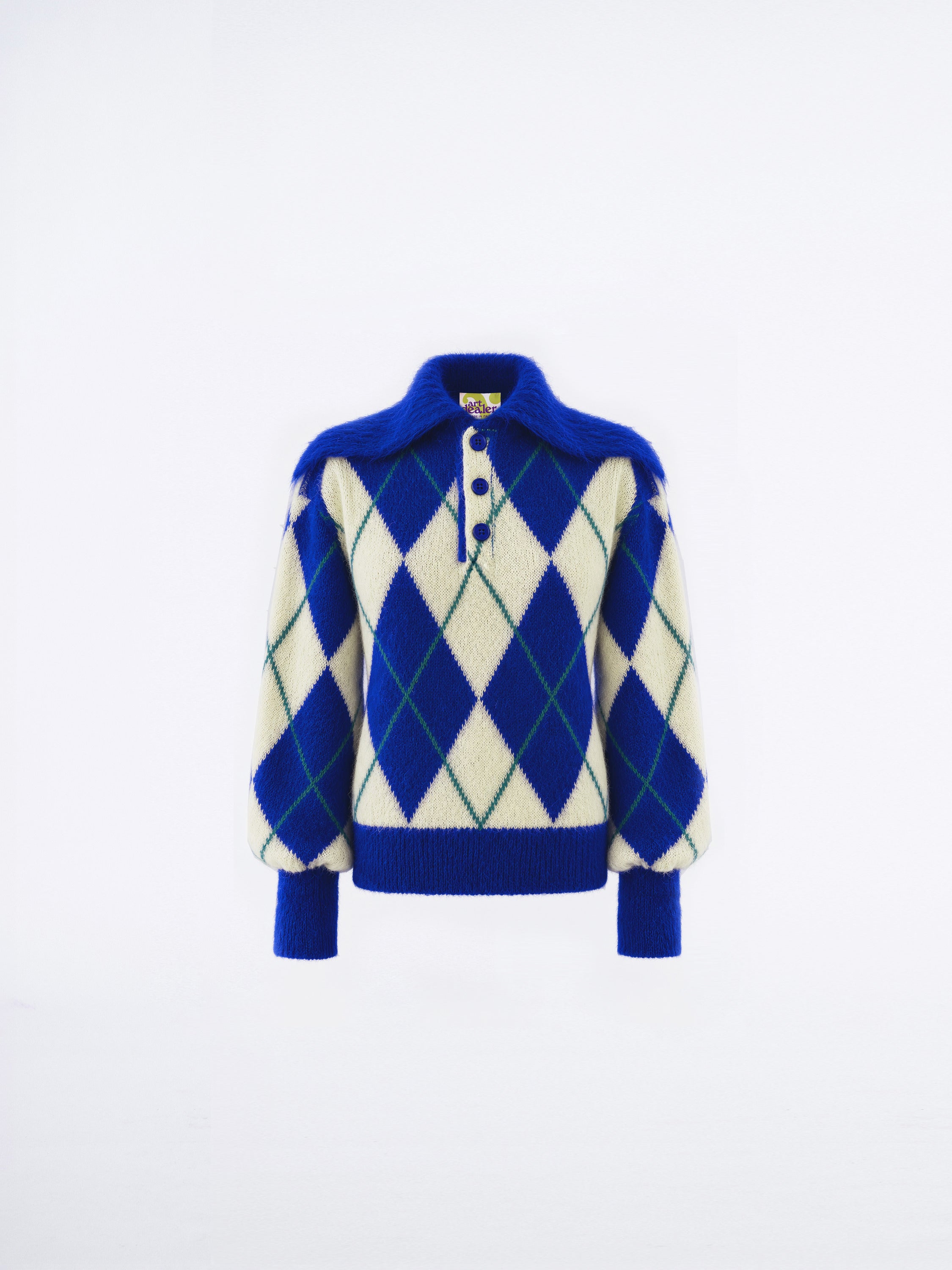 Zoe Sweater - Blue & Yellow — still life