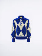 Zoe Sweater - Blue & Yellow — still life