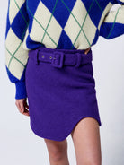 Tabitha Mini Skirt - Violet — worn by the model