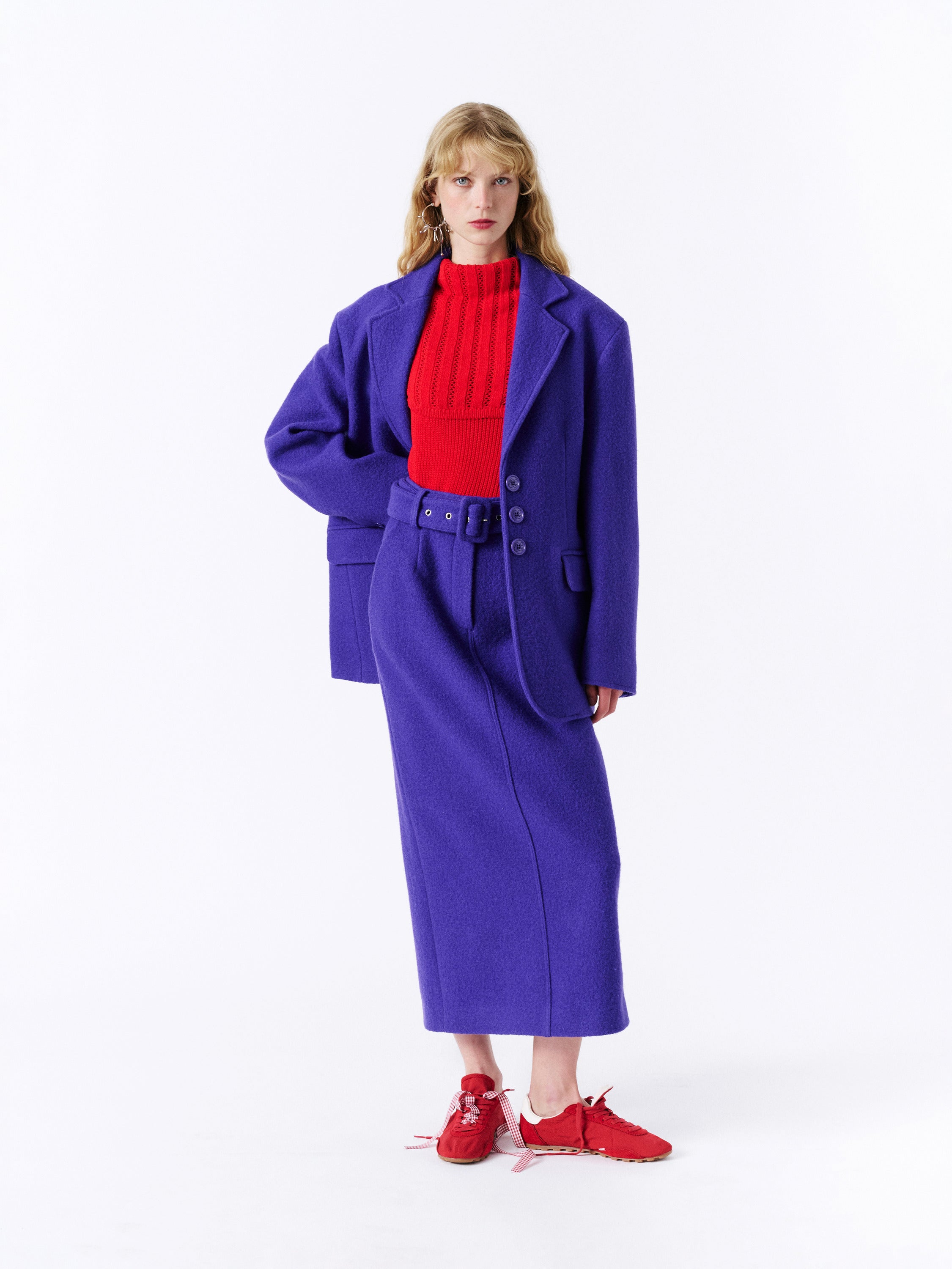 Dahlia Midi Skirt - Violet — view 4