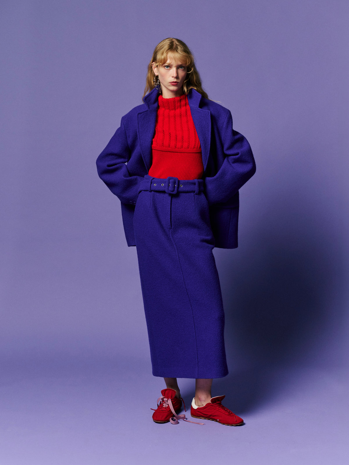 Dahlia Midi Skirt - Violet — view 7