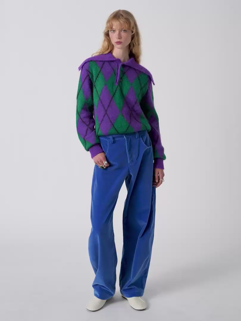 Zoe Sweater - Purple & Green — video