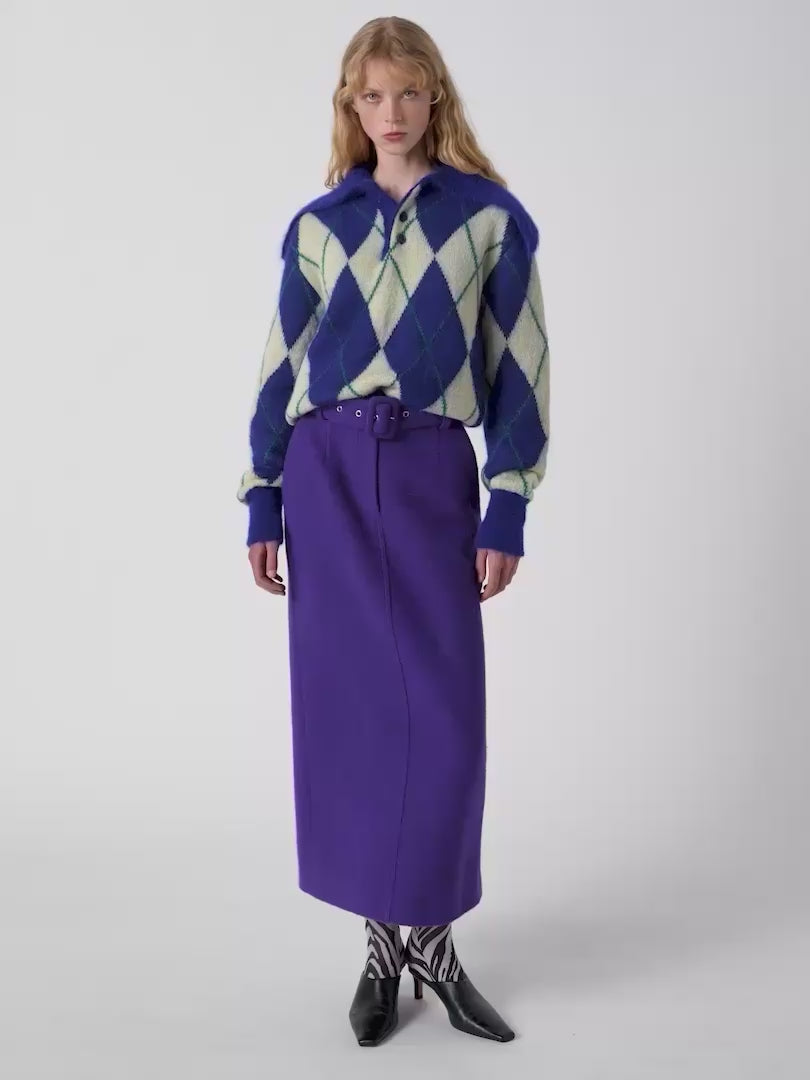 Zoe Sweater - Blue & Yellow — video